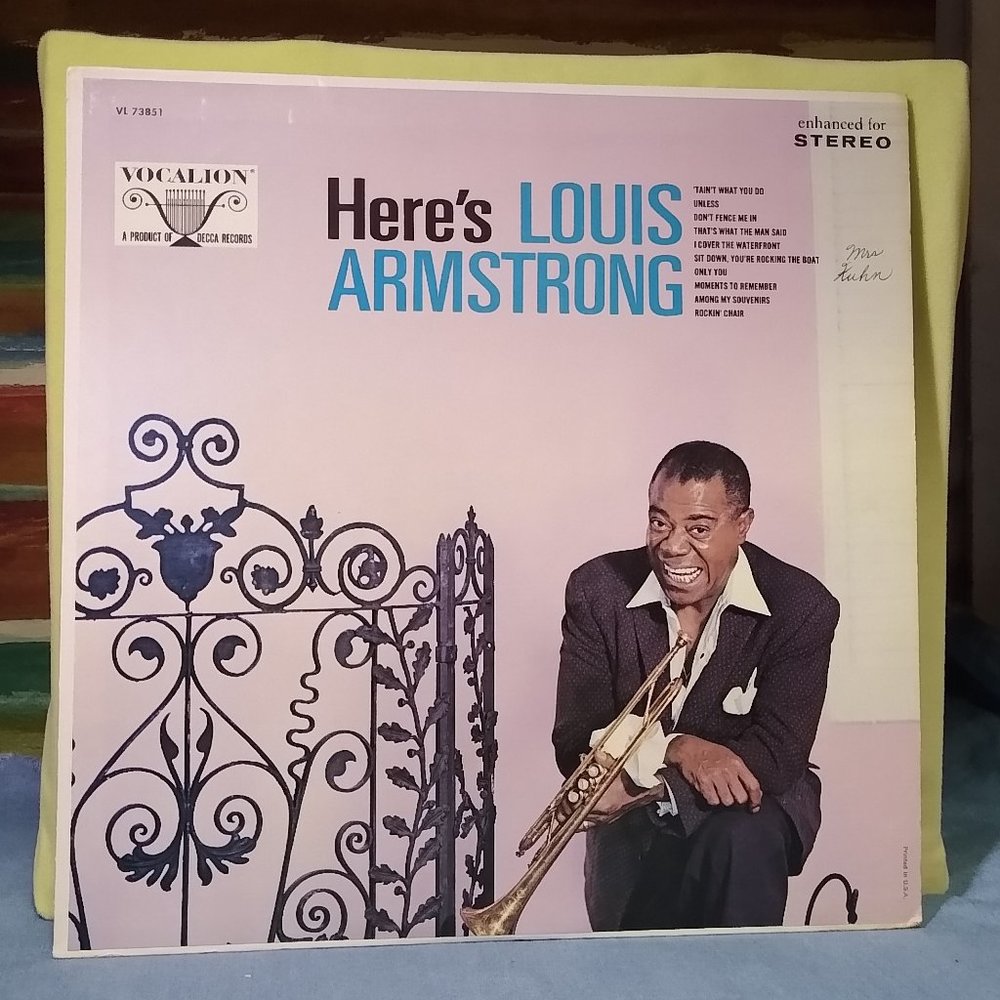 Louis Armstrong Here's Louis Armstrong 1968 Vinyl record MINTY